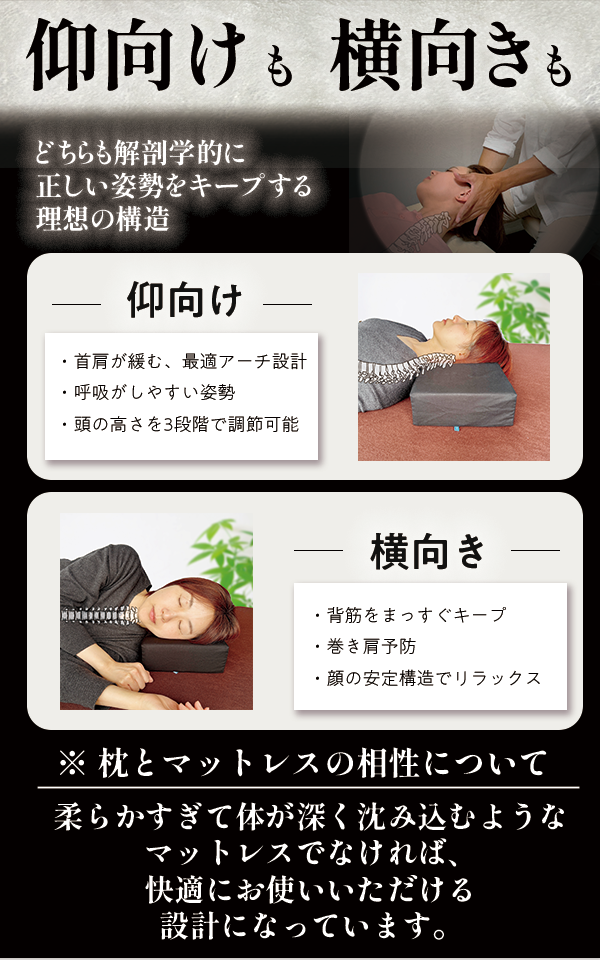 Pillow in practical use - side view